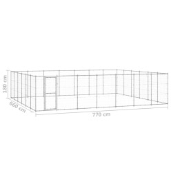 Chenil extérieur Acier galvanisé 50,82 m²