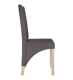 Chaises à manger lot de 2 taupe tissu