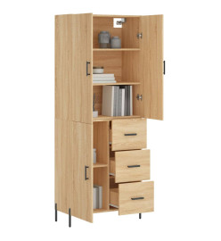 Buffet haut Chêne sonoma 69,5x34x180 cm Bois d'ingénierie