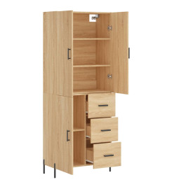 Buffet haut Chêne sonoma 69,5x34x180 cm Bois d'ingénierie