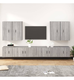 Ensemble de meubles TV 8 pcs Sonoma gris Bois d'ingénierie