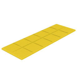 Panneaux muraux 12 pcs Jaune clair 90x30 cm Tissu 3,24 m²