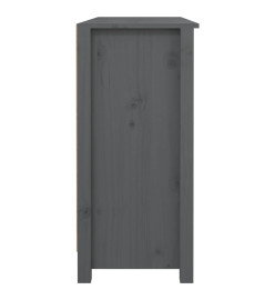 Buffet Gris 100x35x74,5 cm Bois massif de pin