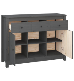 Buffet Gris 100x35x74,5 cm Bois massif de pin