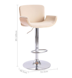 Tabouret de bar Crème Similicuir