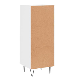 Buffet Blanc brillant 34,5x34x90 cm Bois d'ingénierie
