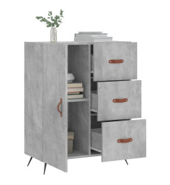 Buffet gris béton 69,5x34x90 cm bois d'ingénierie