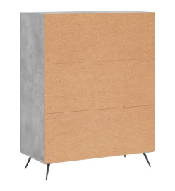 Buffet gris béton 69,5x34x90 cm bois d'ingénierie