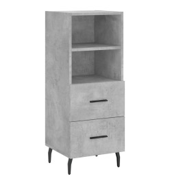 Buffet Gris béton 34,5x34x90 cm Bois d'ingénierie