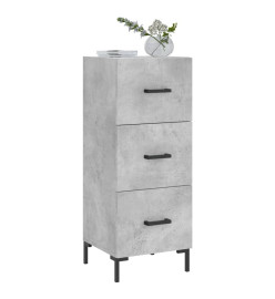 Buffet Gris béton 34,5x34x90 cm Bois d'ingénierie
