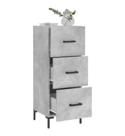 Buffet Gris béton 34,5x34x90 cm Bois d'ingénierie