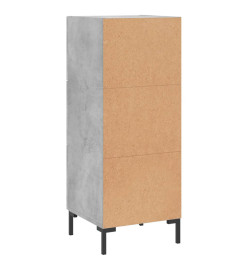 Buffet Gris béton 34,5x34x90 cm Bois d'ingénierie
