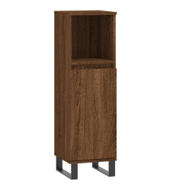 Armoire de bain chêne marron 30x30x100 cm bois d'ingénierie
