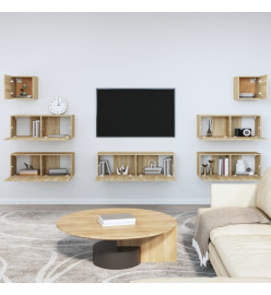 Ensemble de meubles TV 7 pcs Chêne sonoma Bois d'ingénierie