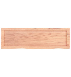 Étagère murale marron clair 100x30x6cm bois chêne massif traité