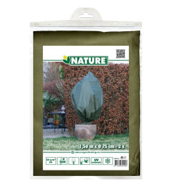 Nature Couvertures polaire d'hiver 2 pcs 50 g/m² 150x75 cm vert