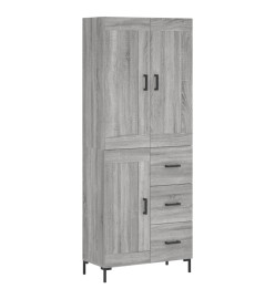 Buffet haut Sonoma gris 69,5x34x180 cm Bois d'ingénierie