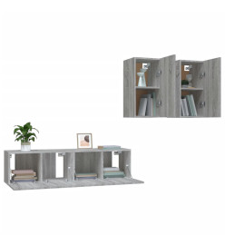 Ensemble de meubles TV 4 pcs Sonoma gris Bois d'ingénierie