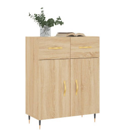 Buffet chêne sonoma 69,5x34x90 cm bois d'ingénierie