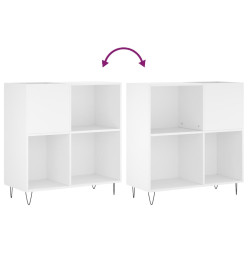 Armoire à disques blanc 84,5x38x89 cm bois d'ingénierie