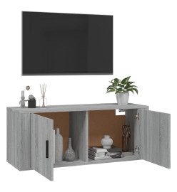 Meuble TV mural Sonoma gris 100x34,5x40 cm