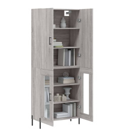 Buffet haut Sonoma gris 69,5x34x180 cm Bois d'ingénierie