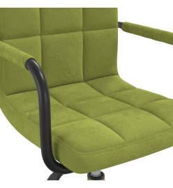 Chaise pivotante de salle à manger Vert clair Velours