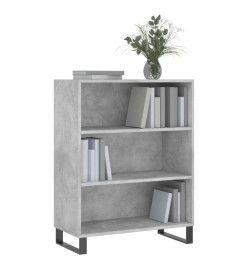 Armoire à étagères gris béton 69,5x32,5x90 cm bois d'ingénierie