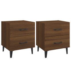 Tables de chevet 2 pcs Chêne marron 40x35x47,5 cm