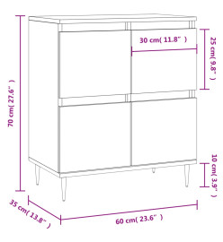 Buffet Chêne fumé 60x35x70 cm Bois d'ingénierie
