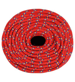 Corde de bateau Rouge 10 mm 100 m Polypropylène