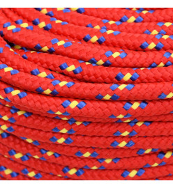 Corde de bateau Rouge 10 mm 100 m Polypropylène