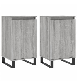 Buffets 2 pcs sonoma gris 40x35x70 cm bois d'ingénierie