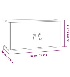 Armoire murale Marron miel 60x30x30 cm Bois de pin massif