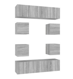 Ensemble de meubles TV 8 pcs Sonoma gris Bois d'ingénierie