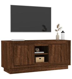 Meuble TV chêne marron 102x35x45 cm bois d'ingénierie