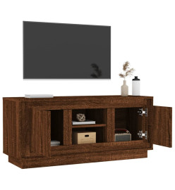 Meuble TV chêne marron 102x35x45 cm bois d'ingénierie