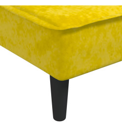 Chaise longue jaune velours