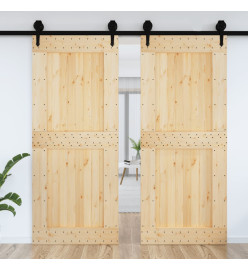 Porte 95x210 cm bois massif de pin