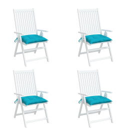 Coussins de chaise 4 pcs turquoise 50x50x7 cm tissu oxford