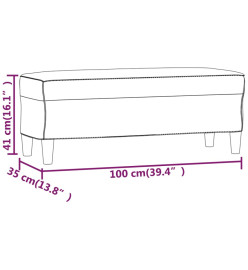 Banc Cappuccino 100x35x41 cm Similicuir