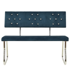 Banc 110 cm Bleu Velours