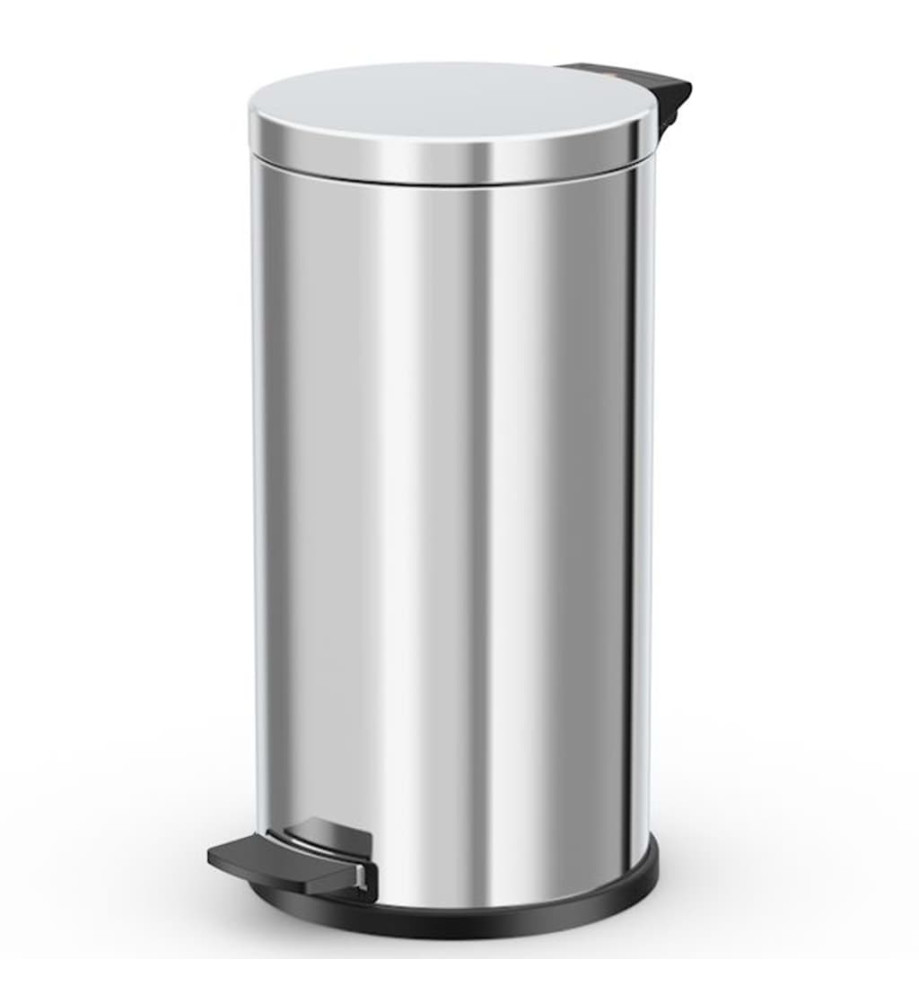 Hailo Poubelle à pédale Solid L 18 L Inox avec bac intérieur galvanisé