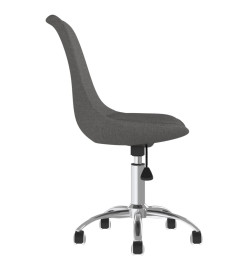 Chaise pivotante de bureau Gris foncé Tissu