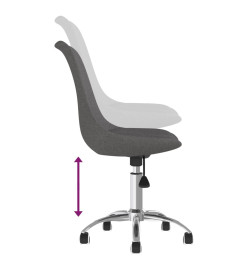 Chaise pivotante de bureau Gris foncé Tissu