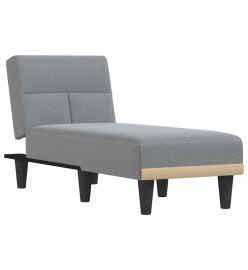 Chaise longue gris clair tissu