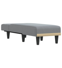 Chaise longue gris clair tissu