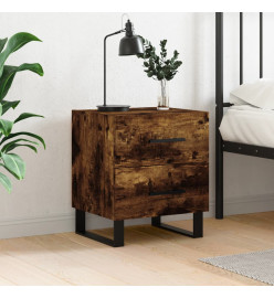 Table de chevet chêne fumé 40x35x47,5 cm bois d’ingénierie