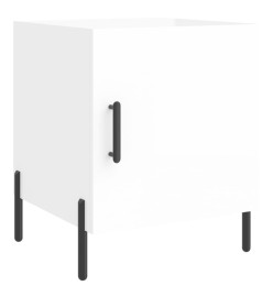 Table de chevet blanc brillant 40x40x50 cm bois d’ingénierie