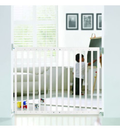 Mac Lean Barrière de sécurité pour bébé 64-100 cm Bois Blanc